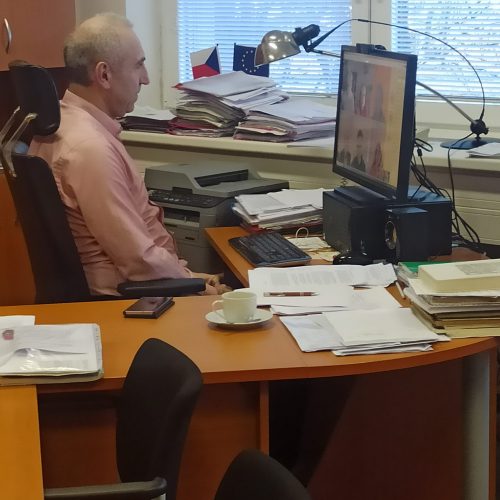 prof. František Vaníček na online jednání
